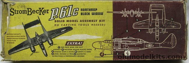Strombecker Northrop P-61 Black Widow, C33 plastic model kit